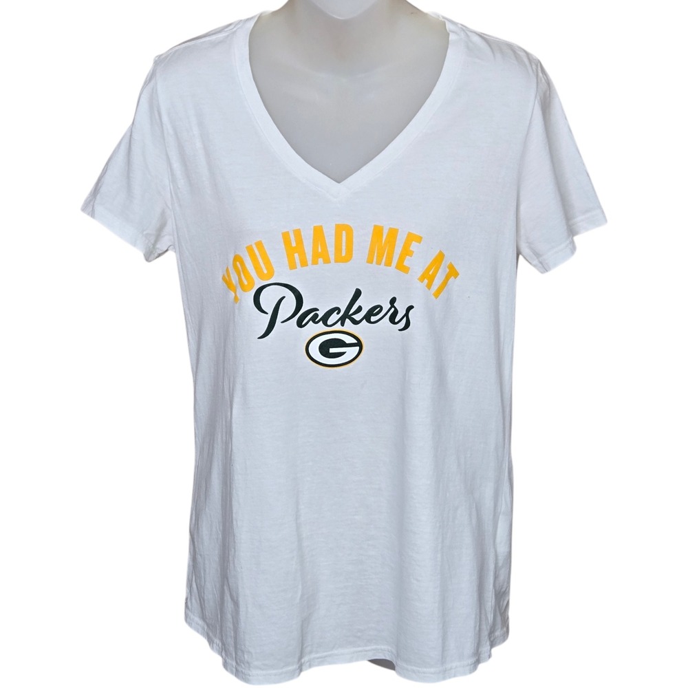 NFL Team Apparel‎ Womens Green Bay Packers T Shirt Size Medium Game Day Football